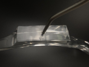 Single Tier Anti-Slip 40*3.6CM Acrylic Coat <strong>Hanger</strong> Clear Transparent Clothing Organizer for Wardrobe for Store Use - Product Image 4