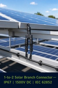 Câble adaptateur de raccordement en Y pour panneau solaire 1 vers 2, mâle-femelle, 30A, IP67, 1000V/1500V CC, âme en cuivre - Product Image 4