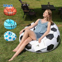 Fauteuil Gonflable Personnalisé en PVC pour le Camping, la Plage, la Piscine et les Fêtes Estivales, Motif Football/Basketball – Vente en Gros