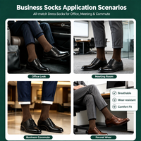 Chaussettes habillées pour hommes, respirantes, anti-humidité, sans ressortir du pied, avec talon et bout renforcés, sans coutures, anti-ampoules, soutien de la voûte plantaire