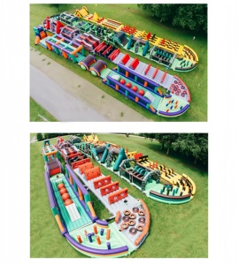 Parcours d'obstacles gonflable durable pour enfants avec des bords doux et une conception sécurisée pour les journées scolaires et les carnavals - Product Image 4