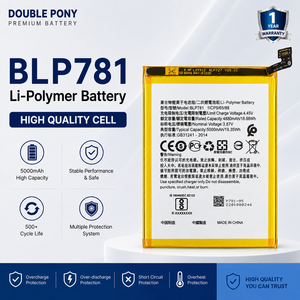 แบตเตอรี่ลิเธียมโพลิเมอร์แท้ DOUBLE PONY BLP781 5000mAh สำหรับ Reno7 <span class=keywords><strong>5G</strong></span> Reno7 Z <span class=keywords><strong>5G</strong></span> <span class=keywords><strong>Reno8</strong></span> Z <span class=keywords><strong>5G</strong></span> โทรศัพท์มือถือ OEM - Product Image 1