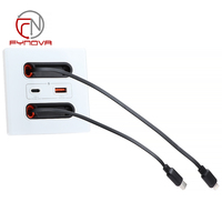 Enchufe Inteligente Universal Fynova de 20W con Carga Rápida USB y Cable de Carga USB Tipo C para Oficina, Hotel y Hogar