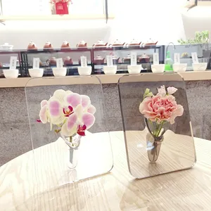 테이블 탑 장식 홈 장식 아크릴 꽃병 현대 화분 냄비 꽃 디자이너 꽃병