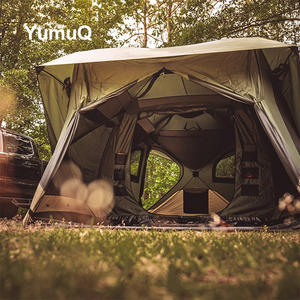 YumuQ Easy Up Oxford Polyester Étanche Double Écran Camp Dôme Géodésique Maison Extensible Abri Hub Tente - Product Image 3