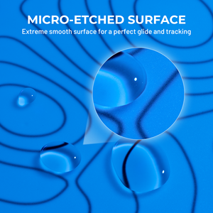 XVX Alas Mouse Gaming Kaca Profesional Besar 410mm*310mm Gaya Seni Putih Permukaan Keras Topografi Presisi Tinggi Alas Meja - Product Image 3