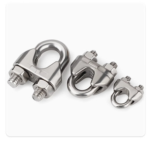 Abrazadera de cuerda de alambre de tamaño personalizado galvanizado en caliente de acero inoxidable resistente - Product Image 4
