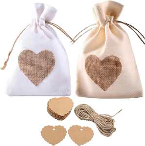 Valentines Day Heart-Shaped Drawstring Pouch <b>Wedding</b> Party Favors Storage <b>Bag</b> Decorative <b>Gift</b> Linen Wrapping Cloth - Product Image 4