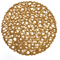 Nouveau Set de Table Décoratif Rond en Papier et Raphia Tressé à la Main de 15 Pouces, Style Classique, Offre Spéciale, Bon Prix pour les Célébrations de la Récolte