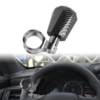 Bouton de commande universel en carbone octogonal pour volant, élégant, compatible avec la plupart des modèles de véhicules, accessoire de rotation pour l'intérieur de la voiture