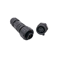 AOHUA 3 voies d'assemblage mâle femelle prise Jack joint de câble 10A alimentation AC montage sur panneau IP68 LED connecteur de câble d'alimentation M16
