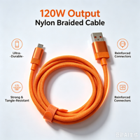 Kabel Data Android V8 XF-632L L ke USB Pengisian Cepat 120W untuk Ponsel, Komputer, Tablet, Konduktor Tembaga Murni - Best Seller