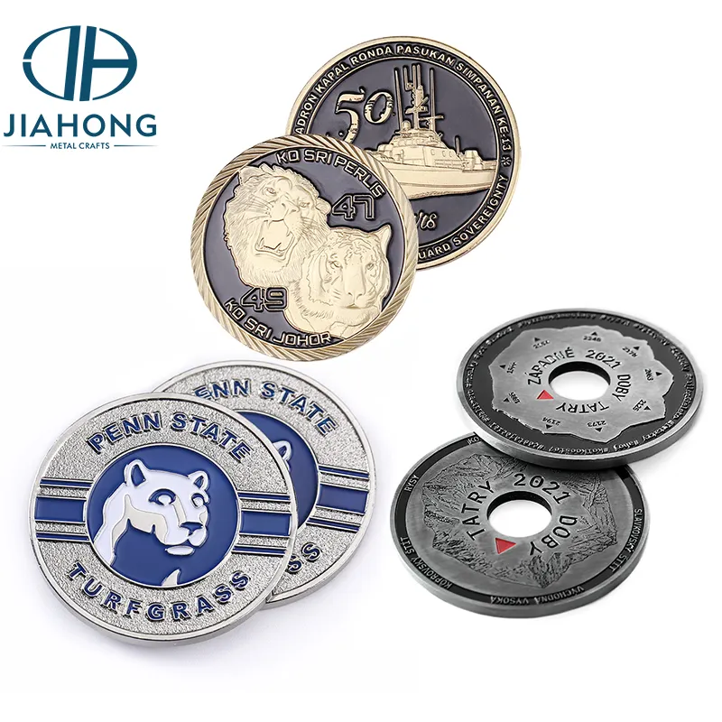 Atacado chinês moeda banhado a ouro tungstênio moedas colecionáveis personalizado metal lembrança moeda