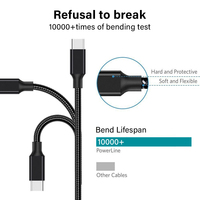 2023 nouveauté câble de charge usb nylon incassable mirco port usb 2.4A câble de charge rapide pour téléphone portable