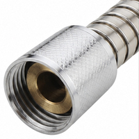 Tuyau de douche tressé G1/2, finition polie miroir, en acier inoxydable 201, pour douches de salle de bain, fourniture d'usine