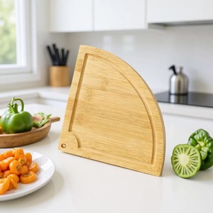 Bamboo <b>Cheese</b> Board <b>Set</b> With <b>Knife</b> Modern Simple Design Durable For Serving <b>Cheese</b> - Product Image 1