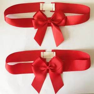 Custom Logo Magnetic Rigid Box Packaging Gift Box pre tied ribbon bow for gift