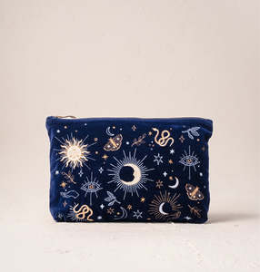 Pochette à maquillage à fermeture éclair à motif de <span class=keywords><strong>singe</strong></span>, fabrication OEM, pochette cosmétique en velours brodée sur mesure - Product Image 3