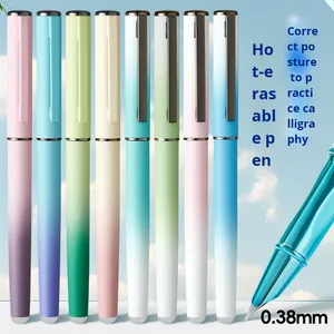 Bolígrafo de Metal Térmico Borrable al por Mayor, Color Morandi, Cartucho de Tinta Recargable para Estudiantes de Tercer Grado de Primaria - Product Image 6
