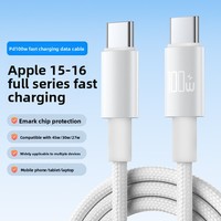 Cable de Carga Rápida USB-C a Tipo-C de 100W 5A con Trenzado de Nailon, Conductor de Cobre Puro para Teléfono Móvil IOS, Tableta, Portátil - OEM Duradero