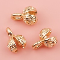 Embout de perle en laiton plaqué or 18 carats de 4 mm et 5 mm en forme de bouton de fleur pour la fabrication de bijoux, bracelets et colliers DIY