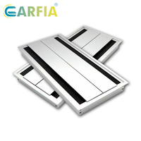 Boîte de prise de bureau Garfia en aluminium, boîte de rangement de câbles, boîte de prise dissimulée pour table, boîte à câbles escamotable - Blanc