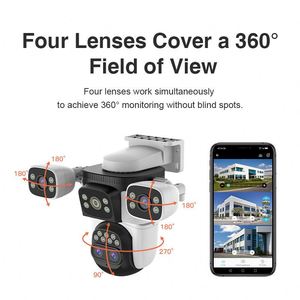 Nouvel arrivage : Caméras de sécurité agricoles 4 canaux IP54 pour poste de garde, avec ampoule CCTV et accessoires, idéales pour l'<span class=keywords><strong>immobilier</strong></span>. - Product Image 2