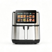 Four à friture sans huile 15L en acier inoxydable avec fenêtre visible, grand écran numérique, appareil de cuisson multifonctionnel pour la cuisine domestique