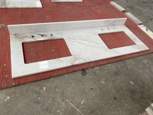 Thiết kế tùy chỉnh nhân tạo thạch anh Venus Trắng Đôi bồn rửa phòng tắm Vanity Đầu Bàn bán nhà máy trực tiếp - Product Image 2