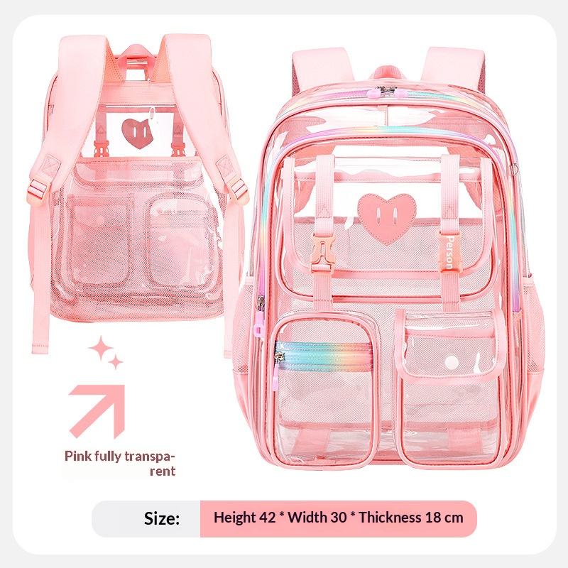 Pink full transparent - 42cm*30cm*18cm