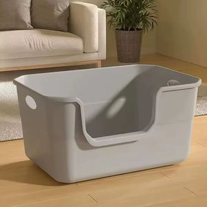 Büyük boy 20L anti-sıçrama kedi kum kabı yavru kedi ve evcil hayvanlar için kolay temiz plastik kapalı tuvalet - Product Image 1