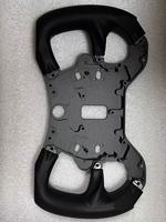 Volant de jeu de course en fibre de carbone 3K haute résistance personnalisé OEM, poignée en silicone usinée CNC sur mesure