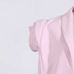 OUDINA Street Fashion Three-dimensional Elegant Flower Button Back Decoration Shawl <strong>Women's</strong> Jacket <strong>Women</strong> Ladies Blazers - Product Image 5