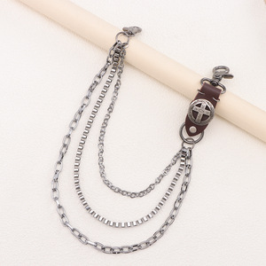 โซ่คล้องกางเกงหนังสไตล์ฮิปฮอปพังก์แบบหลายชั้น โซ่คาดเอวผู้หญิง โลหะ แฟชั่นสตรีท - Product Image 4