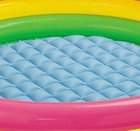 Piscine gonflable pour enfants à 3 anneaux, arc-en-ciel, pour jeux aquatiques