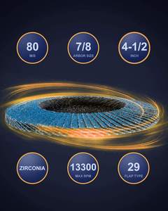 5 pièces de disques <span class=keywords><strong>à</strong></span> lamelles SATC T29, grain 60-120, disques abrasifs personnalisés OEM pour accessoires de meuleuse d'angle - Product Image 5