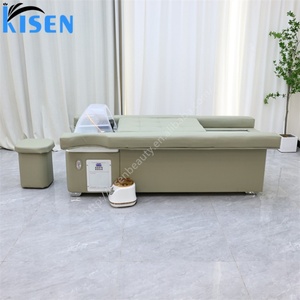 Kisen Electric Lifting Ergonomic Shampoo <b>Bed</b> for Head Spa Foot Bath Water Circulation <b>LED</b> Photon Therapy Steam Treatment - Product Image 4