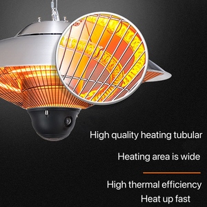 Calentador Tubular Eléctrico de Fibra de Carbono Infrarrojo para Exteriores de 2500W, Control Remoto, Protección Antivuelco, Clase de Eficiencia Energética A+++ - Product Image 3