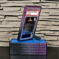 Protection antichoc en TPU pailleté de haute qualité pour cartes gradées PSA avec béquille dissimulée et protection d'écran, logo personnalisé pour cartes PSA sous plaque