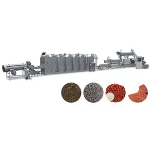 Efficient fish feed processing line stainless steel floating fish feed production extruder