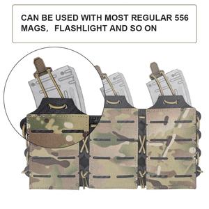 Gilet tactique léger Sinairsoft en promotion, triple pochette pour chargeurs 5.56/7.62 en nylon et polyester pour activités de plein air - Product Image 6