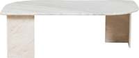 Table basse moderne en marbre blanc Bianco Carrara, table d'appoint ronde en pierre massif pour la décoration intérieure de luxe