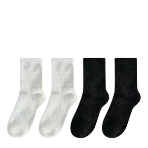 Calcetines de Felpa de Visón para Mujer, Medias Gruesas de Color Sólido, Cálidas y Cómodas para Dormir - Product Image 3