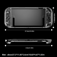 Étui rigide PC transparent pour Switch 2 housse de protection fendue housse de protection Anti-chute coque de protection anti-rayures étui de protection en cristal