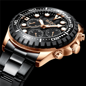 Reloj de Oro de Lujo para Hombre, Marca Superior BIDEN, Resistente al Agua 3ATM, Clásico Dorado Azul 0239-1, Reloj de Pulsera Casual de Negocios para Hombre, Regalos para Hombre - Product Image 4