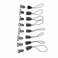 Support de téléphone à dégagement rapide avec clip universel détachable pour appareil photo, anneau porte-clés, sangle de suspension, mini boucle en plastique noir, boucle de lanière