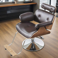 2025 Offre Spéciale Design confortable Mamual up Down Lift rotatif dédié professionnel beauté Salon de coiffure chaise de barbier