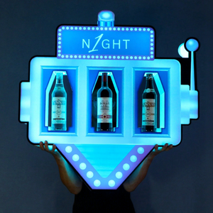 Présentoir de Bouteilles de Vin Lumineux à LED en Acrylique pour Bar de Nuit, Alimenté par Prise, Écologique, Taille et Couleur Personnalisables - Product Image 3