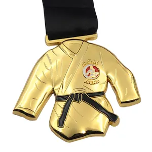 Sports Metal Memorial Judo Taekwondo Medal produce all'ingrosso vendita calda OEM Custom Design 3d Souvenir in lega di zinco europa