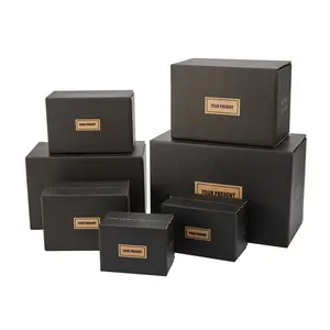 カスタマイズされたサイズのロゴ黒段ボール包装箱人気アマゾン売れ筋カートン物流ボックス安い紙パッケージボックス